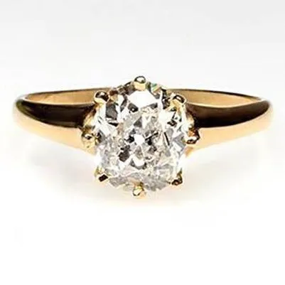 Old Miner Solitaire Real Natural Earth Mined Diamond Wedding Ring 3 Carats Yellow Gold 14K GB Rings Old Miner Solitaire Real Natural Earth Mined Diamond Wedding Ring 3 Carats Yellow Gold 14K GB Rings