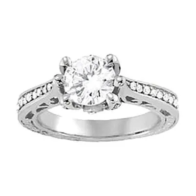 Rings 123 Carat Natural Earth Mined Diamond Engagement Ring With Accents Women Jewelry GB Rings 123 Carat Natural Earth Mined Diamond Engagement Ring With Accents Women Jewelry GB