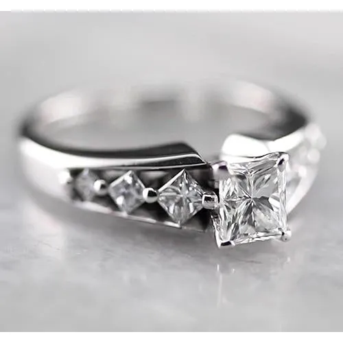 Rings 175 Carats Princess Real Natural Earth Mined Diamond Engagement Ring GB Rings 175 Carats Princess Real Natural Earth Mined Diamond Engagement Ring GB