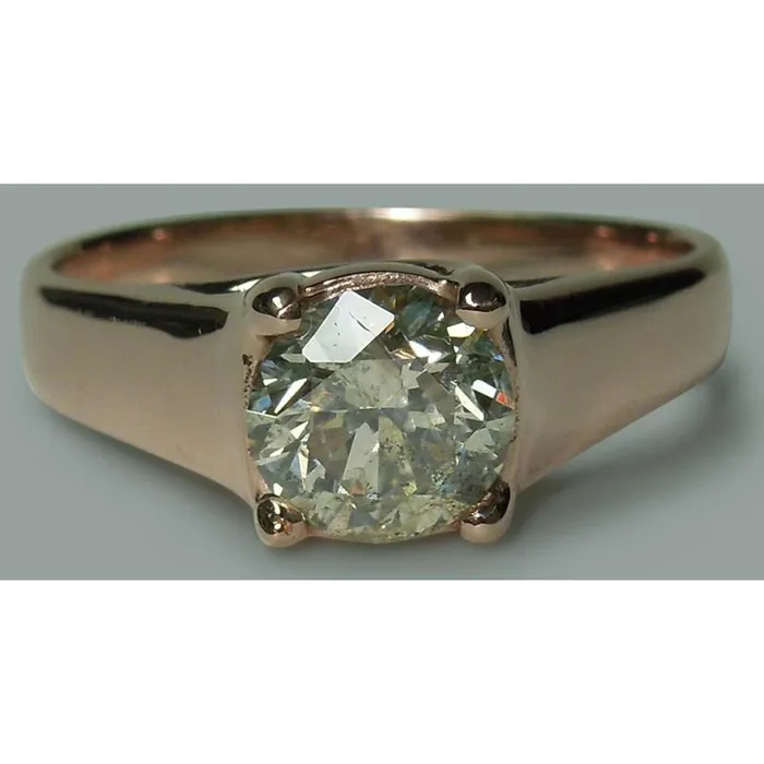Rings GB 201 Carat Round Natural Earth Mined Diamond Solitaire Ring Jewelry New Rose Gold 14K Rings GB 201 Carat Round Natural Earth Mined Diamond Solitaire Ring Jewelry New Rose Gold 14K