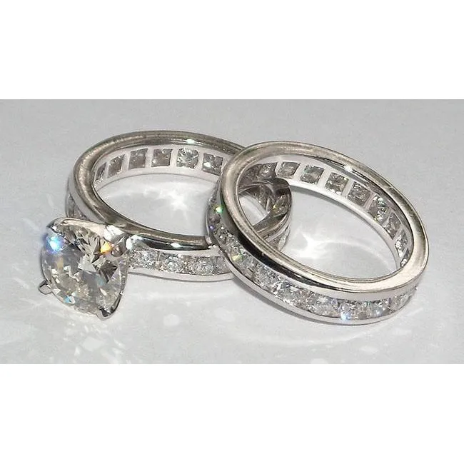 Rings GB 601 Carats Natural Earth Mined Diamond Engagement Fancy Ring And Band Set