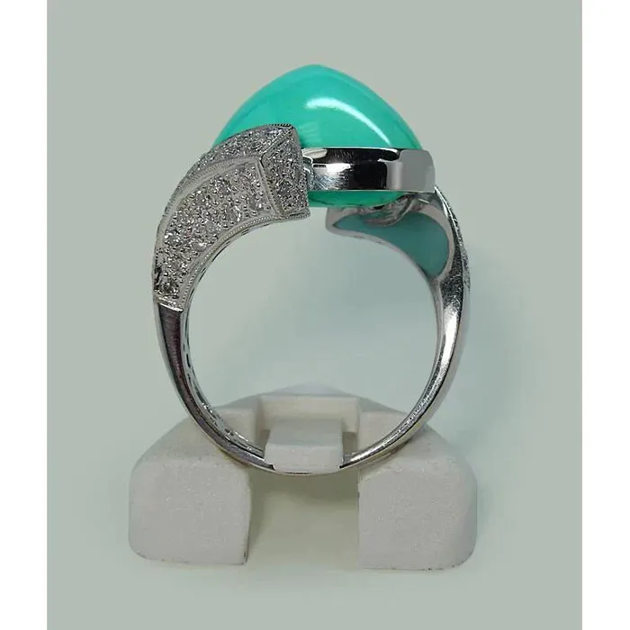 Rings GB Handcrafted Turquoise Cocktail Ring Rings GB Handcrafted Turquoise Cocktail Ring
