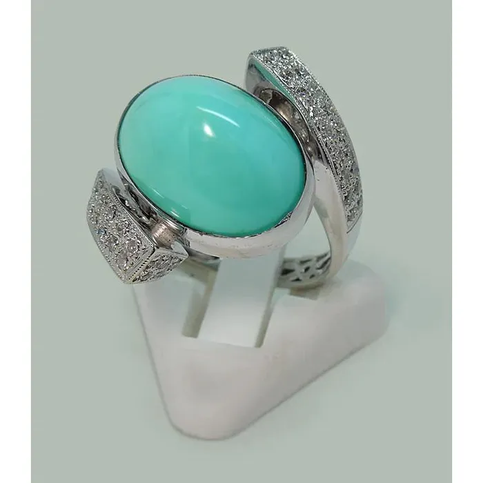 Rings GB Handcrafted Turquoise Cocktail Ring Rings GB Handcrafted Turquoise Cocktail Ring