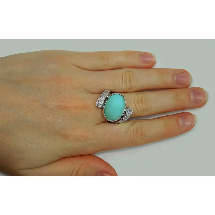 Rings GB Handcrafted Turquoise Cocktail Ring Rings GB Handcrafted Turquoise Cocktail Ring