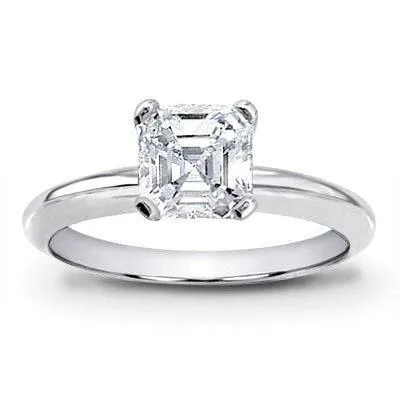 Rings GB Solitaire Asscher Natural Earth Mined Diamond Ring For Women Rings GB Solitaire Asscher Natural Earth Mined Diamond Ring For Women