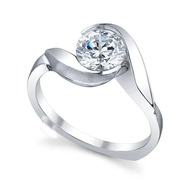 Rings GB Solitaire Bezel Set Round Cut 225 Ct Natural Earth Mined Diamond Engagement Ring Rings GB Solitaire Bezel Set Round Cut 225 Ct Natural Earth Mined Diamond Engagement Ring