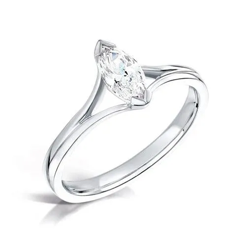 Rings GB Solitaire Marquise Cut 150 Carats Natural Earth Mined Diamond Engagement Ring Rings GB Solitaire Marquise Cut 150 Carats Natural Earth Mined Diamond Engagement Ring