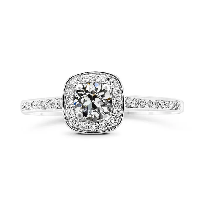 Rings HarryChadEntcom 14K Gold Halo Ring Round Cushion Old Cut Natural Earth Mined Diamond 350 Carats Rings HarryChadEntcom 14K Gold Halo Ring Round Cushion Old Cut Natural Earth Mined Diamond 350 Carats
