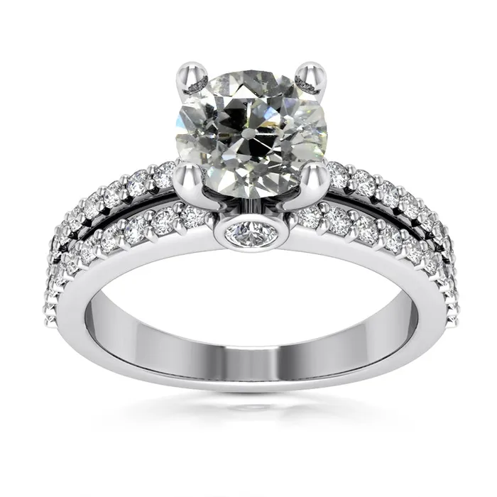 Rings HarryChadEntcom Engagement Ring Round Old Cut Natural Earth Mined Diamonds 575 Carats Split Shank Rings HarryChadEntcom Engagement Ring Round Old Cut Natural Earth Mined Diamonds 575 Carats Split Shank
