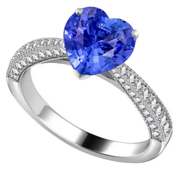Rings HarryChadEntcom Gemstone Blue Sapphire Ring 4 Carats Multi Row Pave Natural Earth Mined Diamonds Rings HarryChadEntcom Gemstone Blue Sapphire Ring 4 Carats Multi Row Pave Natural Earth Mined Diamonds