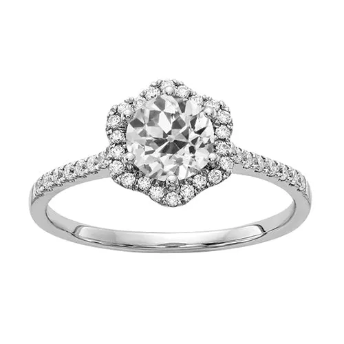 Rings HarryChadEntcom Halo Round Old Mine Cut Real Natural Earth Mined Diamond Ring Gold Flower Style 3 Carats Rings HarryChadEntcom Halo Round Old Mine Cut Real Natural Earth Mined Diamond Ring Gold Flower Style 3 Carats
