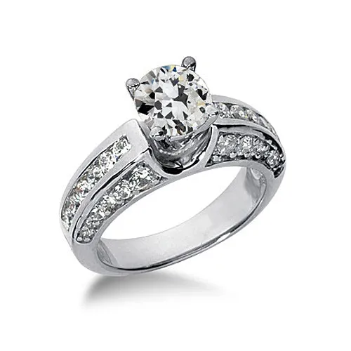 Rings HarryChadEntcom Ladys Ring Round Old Miner Genuine Natural Earth Mined Diamond White Gold Jewelry 350 Carats Rings HarryChadEntcom Ladys Ring Round Old Miner Genuine Natural Earth Mined Diamond White Gold Jewelry 350 Carats