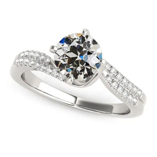 Rings HarryChadEntcom Old Mine Cut Real Natural Earth Mined Diamond Ring Double Row Accents Twisted Shank 375 Carats Rings HarryChadEntcom Old Mine Cut Real Natural Earth Mined Diamond Ring Double Row Accents Twisted Shank 375 Carats
