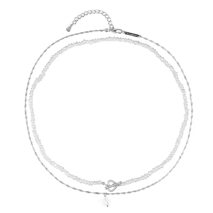 Rings Hey Happiness Pearl Necklaces Sterling Silver Set