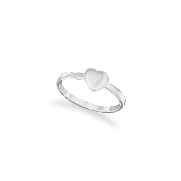 Rings MMA Sterling Silver Small Polished Heart Ring Size 9 MMA