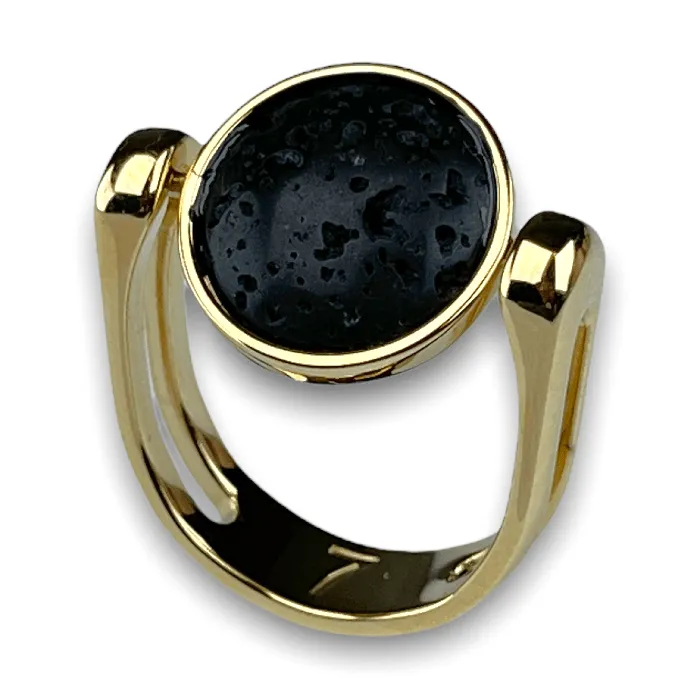 Rings MyCONQUERing Lava Stone Aromatherapy Fidget Ring