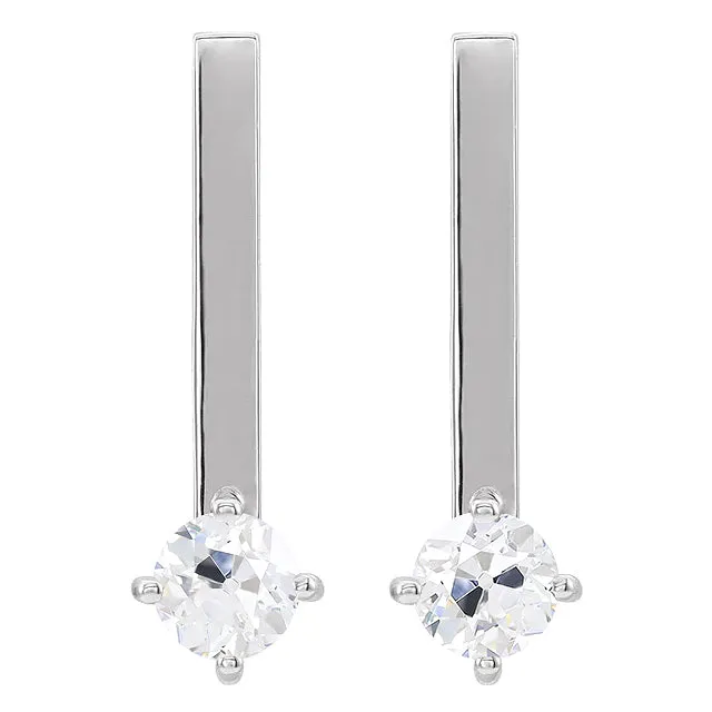 Round Old Cut Solitaire Earth Mined Diamond Drop Earrings White Gold 3 Carats HarryChadEntcom Earrings Round Old Cut Solitaire Earth Mined Diamond Drop Earrings White Gold 3 Carats HarryChadEntcom Earrings