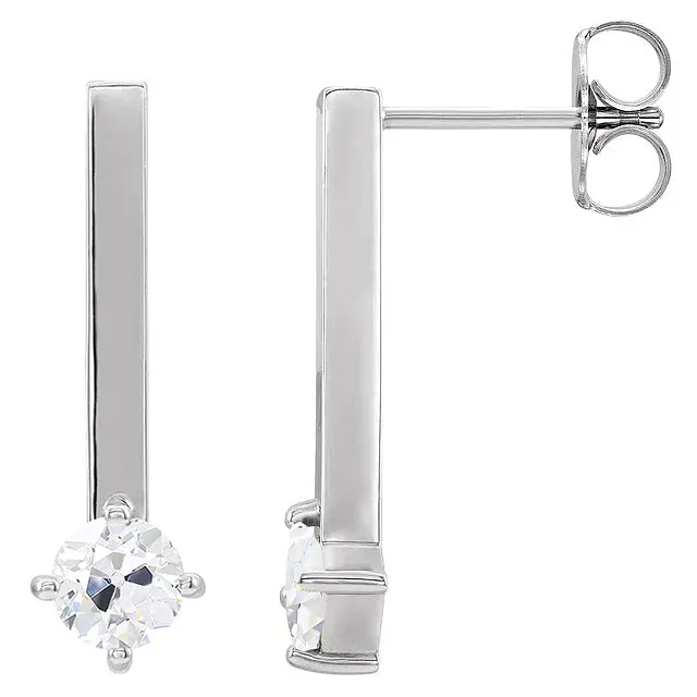 Round Old Cut Solitaire Earth Mined Diamond Drop Earrings White Gold 3 Carats HarryChadEntcom Earrings Round Old Cut Solitaire Earth Mined Diamond Drop Earrings White Gold 3 Carats HarryChadEntcom Earrings