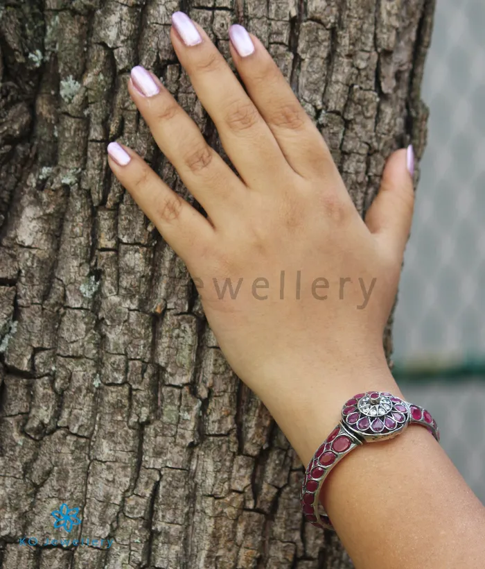 Silversmith Bracelets The Amyra Silver Kempu Bracelet OxidisedSize 22242628 Silversmith Bracelets The Amyra Silver Kempu Bracelet OxidisedSize 22242628