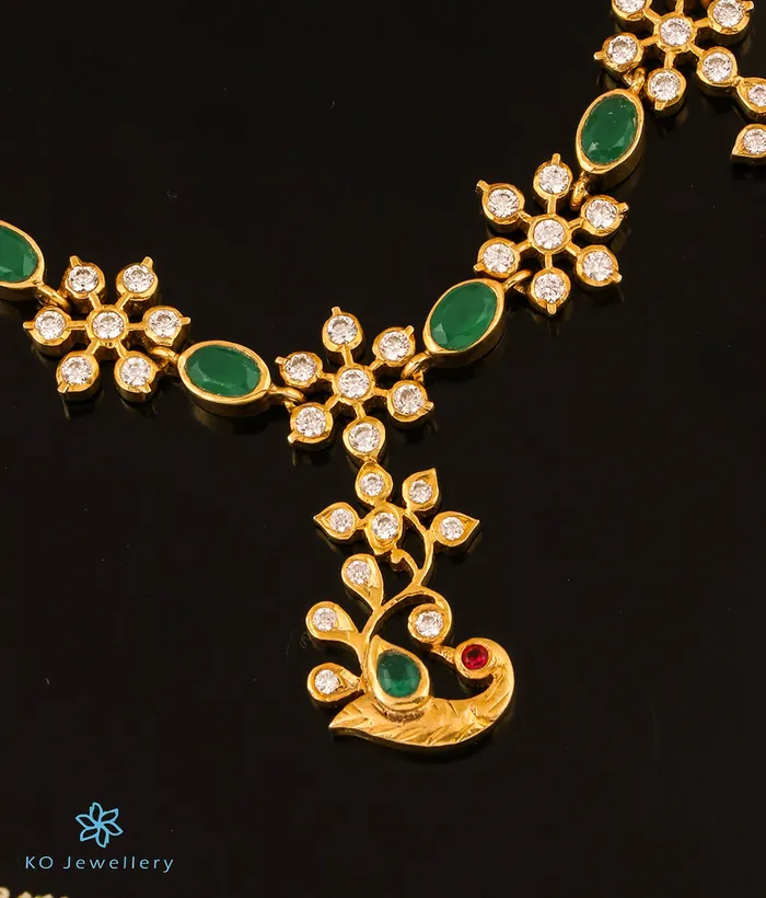 Silversmith Necklaces The Advita Silver Peacock Kemp Necklace