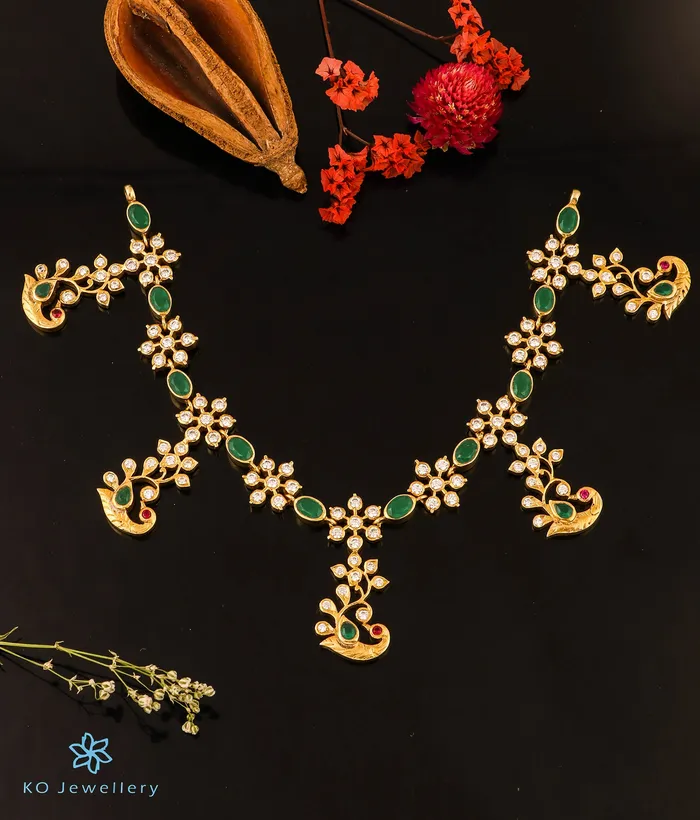 Silversmith Necklaces The Advita Silver Peacock Kemp Necklace