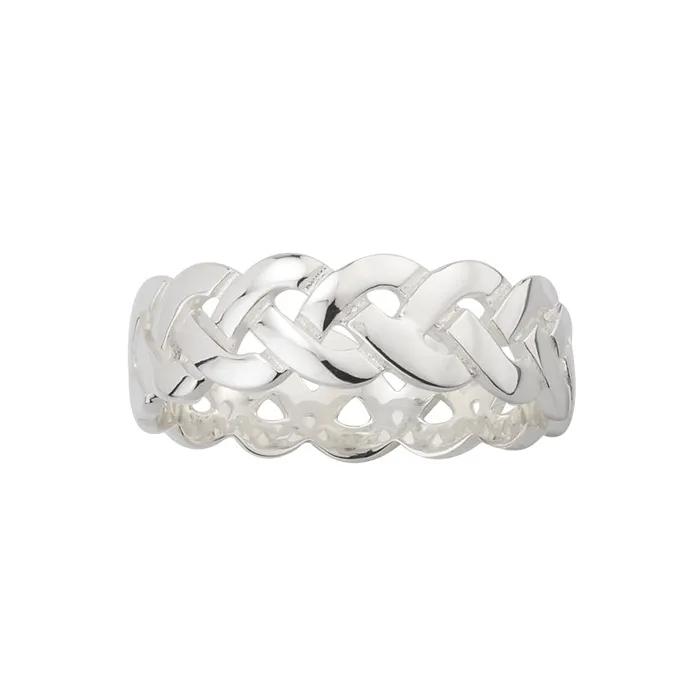 Solvar Rings Solvar Sterling Silver Gents Celtic Knot Band Size 914