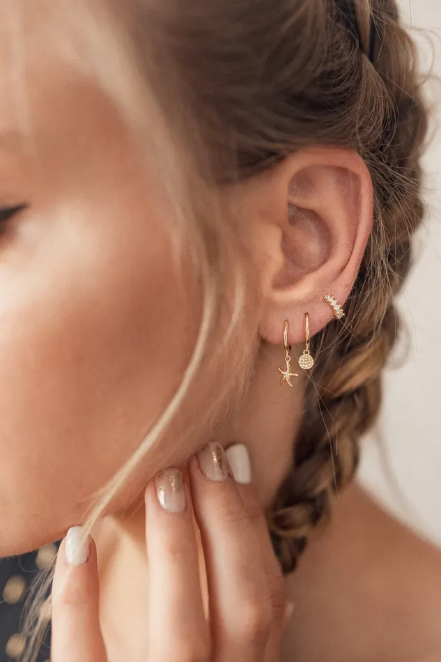 Textured Coin Huggie Earrings Sterling Silver Gold Hey Happiness Earrings Textured Coin Huggie Earrings Sterling Silver Gold Hey Happiness Earrings