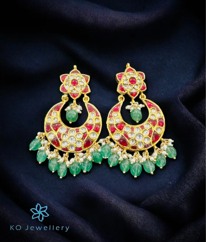 The Aysha Silver Kundan Earrings Kundan Earrings