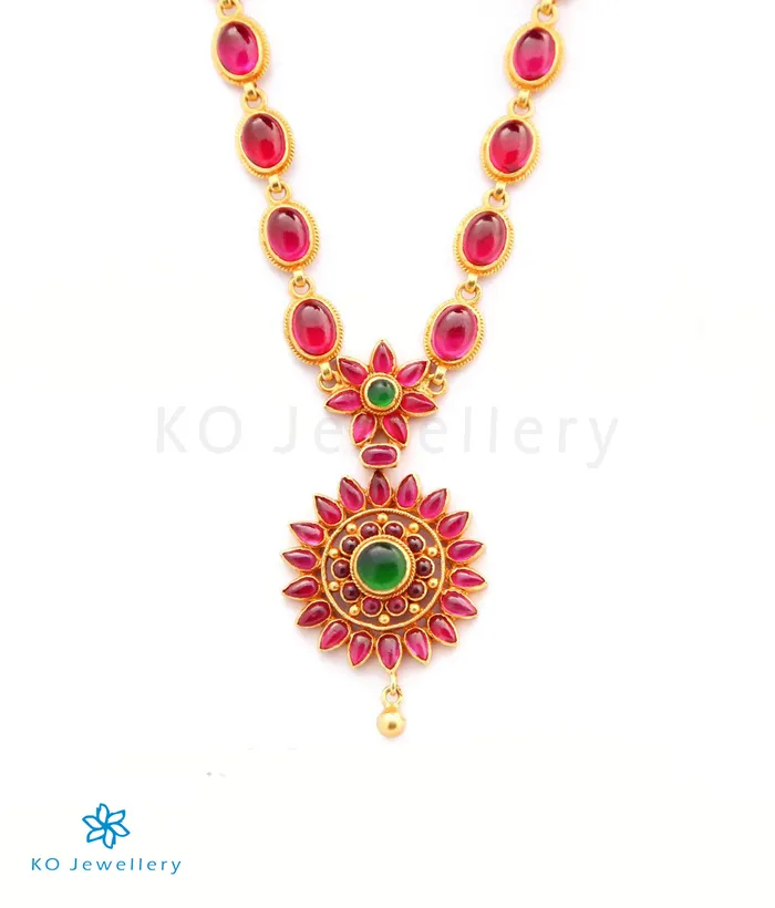 The Varada Silver Kempu Necklace Silversmith Necklaces