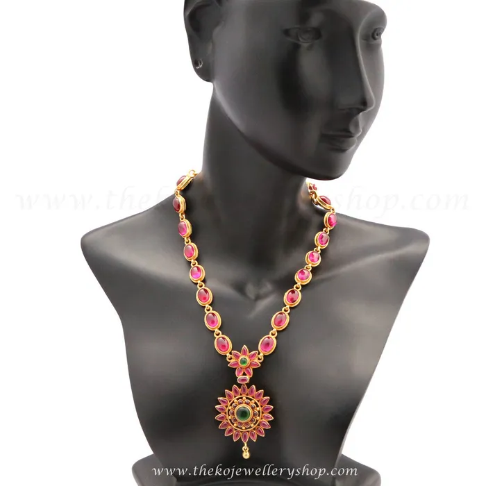 The Varada Silver Kempu Necklace Silversmith Necklaces