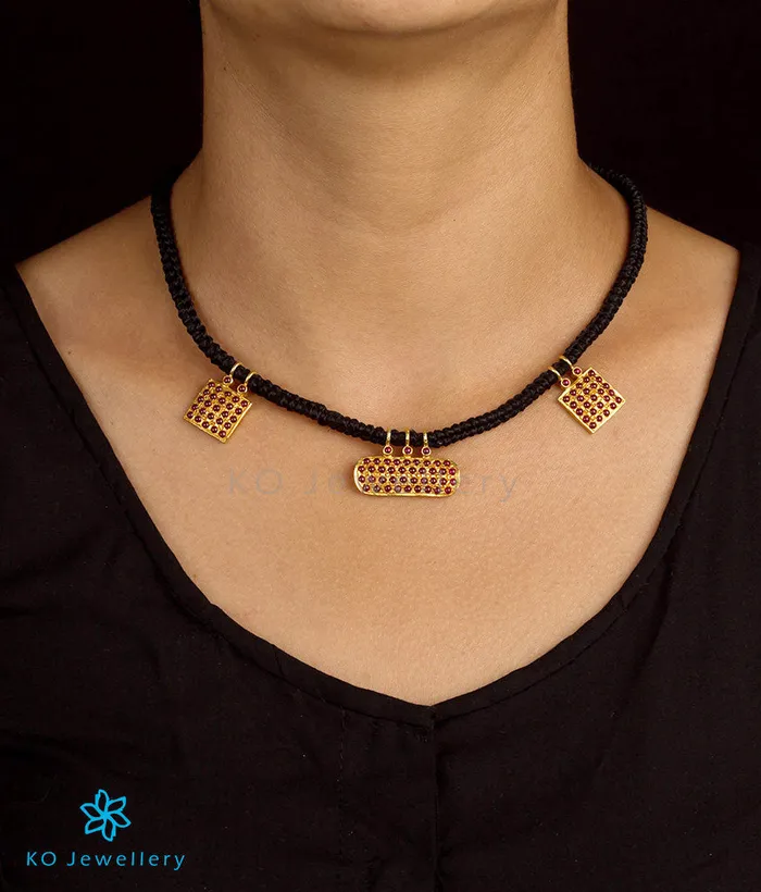 The Vidhi Silver Antique Thread Necklace Silversmith Necklaces