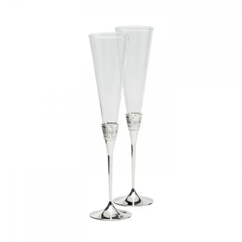 Wedgwood Rings Wedgwood Vera Wang with Love Silver Toasting Flute Pair