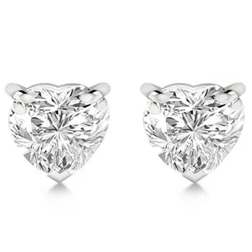 Women 2 Carats Heart Cut Natural Earth Mined Diamond Stud Earrings Solid White Gold 14K GB Earrings Women 2 Carats Heart Cut Natural Earth Mined Diamond Stud Earrings Solid White Gold 14K GB Earrings