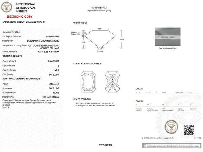 156 Carat EVS1 Excellent Cut Radiant Lab Grown Diamond IGI 51479 Princess Bride Diamonds Rings 156 Carat EVS1 Excellent Cut Radiant Lab Grown Diamond IGI 51479 Princess Bride Diamonds Rings