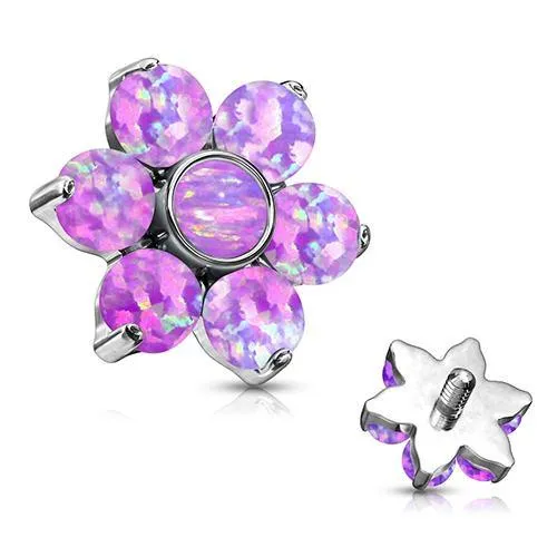 14g Opal Flower Stainless End Tulsa Body Jewelry Earrings 14g Opal Flower Stainless End Tulsa Body Jewelry Earrings