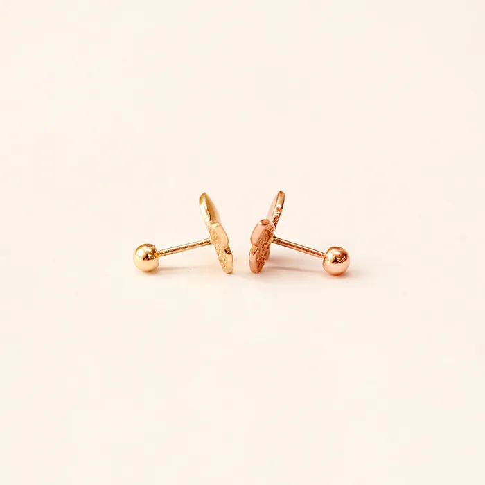 14K Gold Plain Solid Butterfly Cartilage Earring 20G18G16G MinimalBijoux Earrings