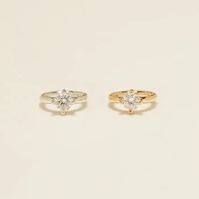 14K Gold Point Cubic Segment Clicker Cartilage Helix Hoop Earring 18G MinimalBijoux Earrings