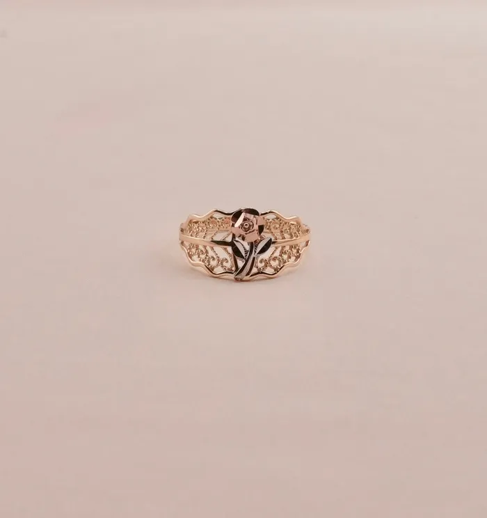 14K Gold Rose Womens Ring RG2039 AB and J Rings