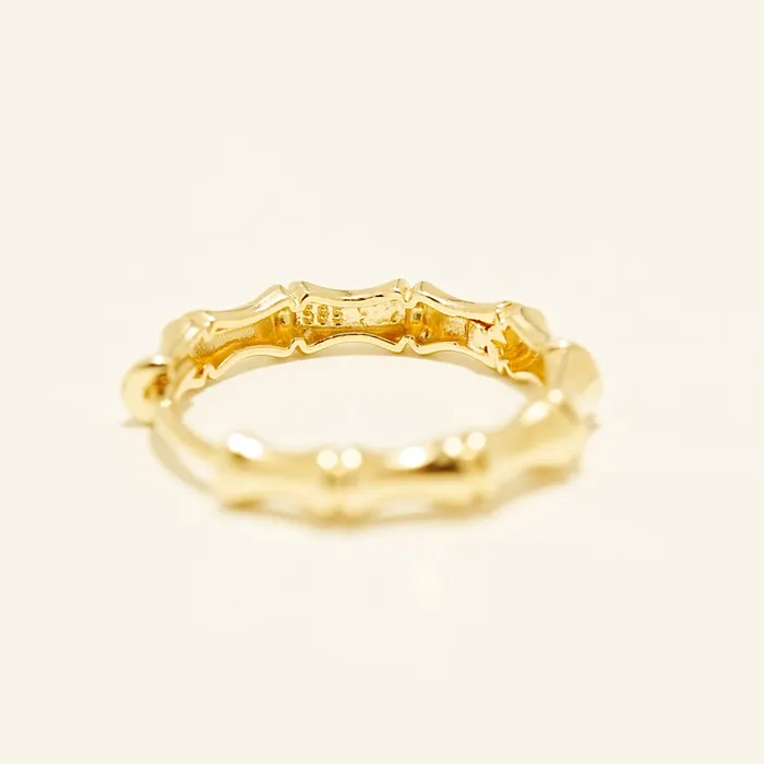14K Gold Round Wave Hoop Earring MinimalBijoux Earrings