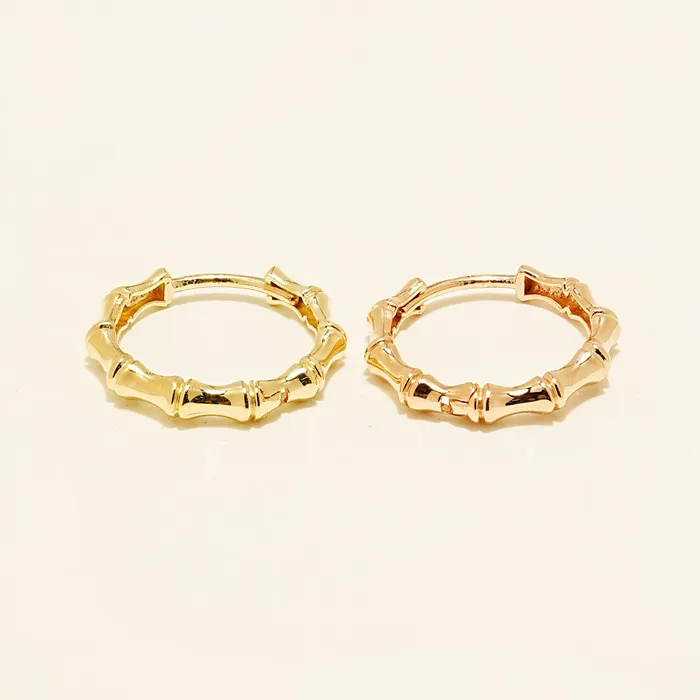 14K Gold Round Wave Hoop Earring MinimalBijoux Earrings