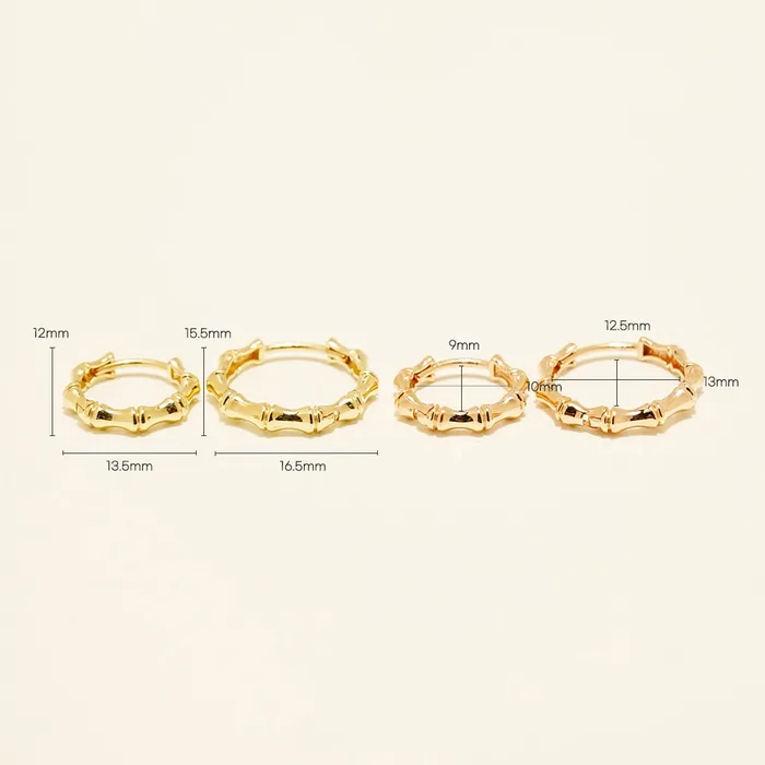 14K Gold Round Wave Hoop Earring MinimalBijoux Earrings