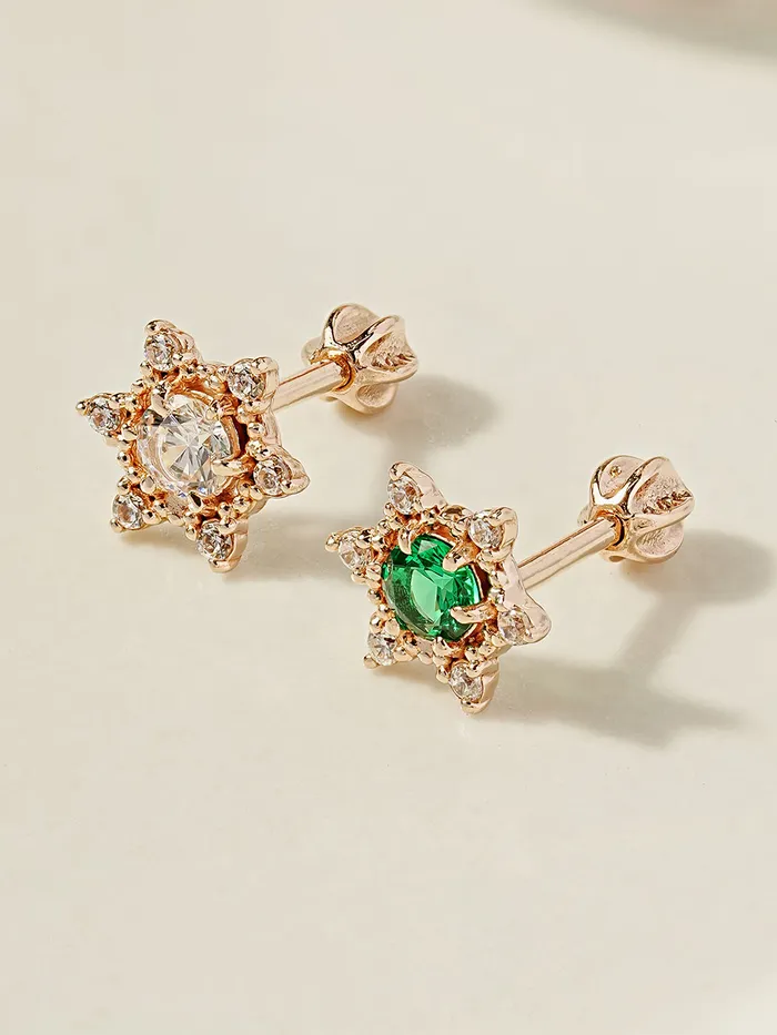 14K Gold Star Light Cubic Cartilage Earring 18G16G MinimalBijoux Earrings 14K Gold Star Light Cubic Cartilage Earring 18G16G MinimalBijoux Earrings