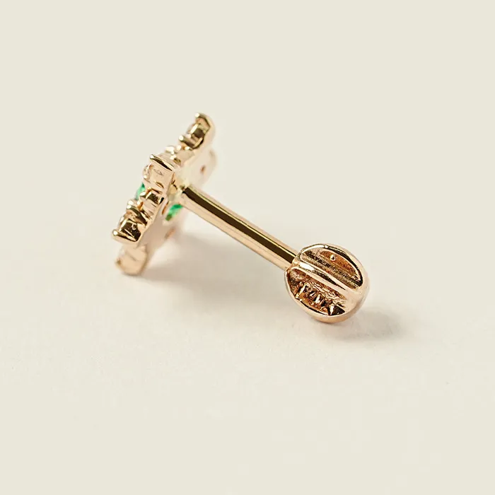 14K Gold Star Light Cubic Cartilage Earring 18G16G MinimalBijoux Earrings