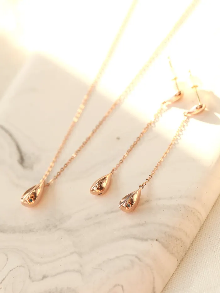 14K Gold Teardrop Long Drop Earring MinimalBijoux Earrings