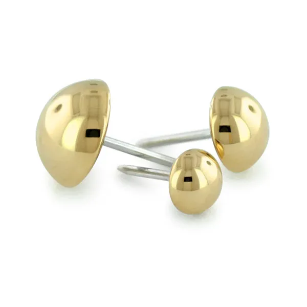 18k Gold Dome Threadless End by NeoMetal NeoMetal PreStyled Sets