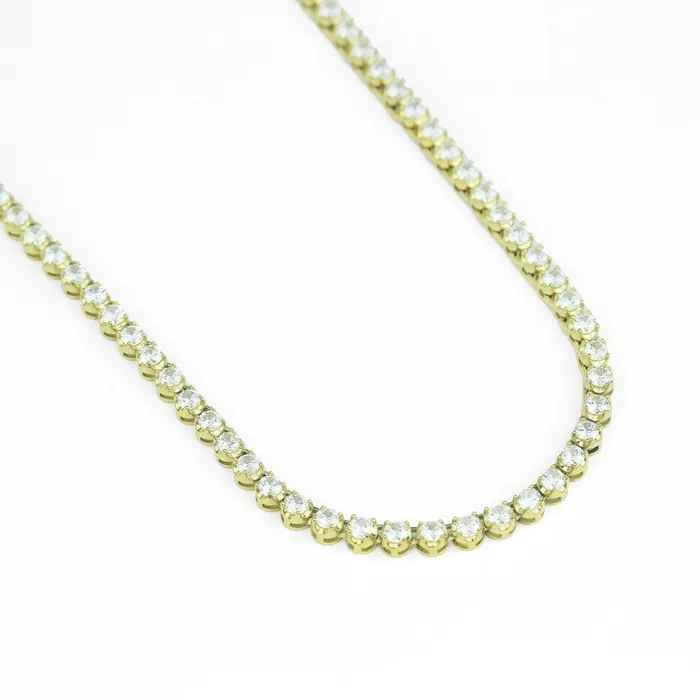 6MM DIAMOND BUTTERCUP TENNIS CHAIN IN GOLD NEW apollo31gold PreStyled Sets