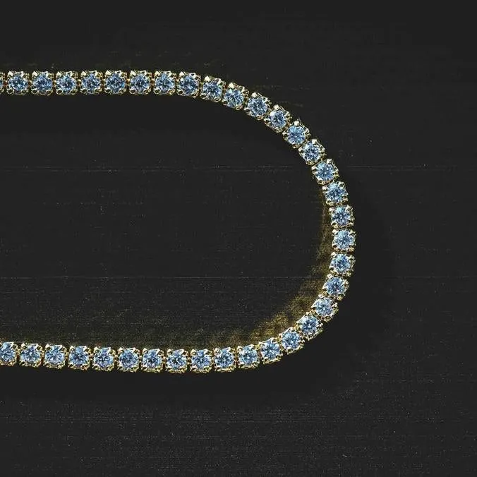 6MM DIAMOND BUTTERCUP TENNIS CHAIN IN GOLD NEW apollo31gold PreStyled Sets