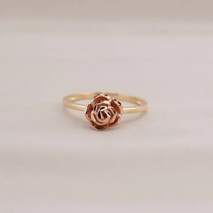 AB and J Rings 14k Gold Rose Ring