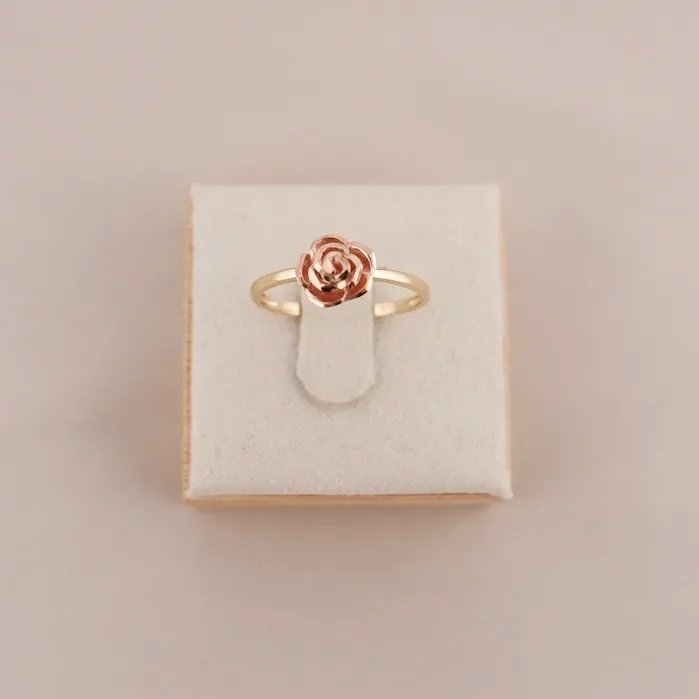 AB and J Rings 14k Gold Rose Ring AB and J Rings 14k Gold Rose Ring