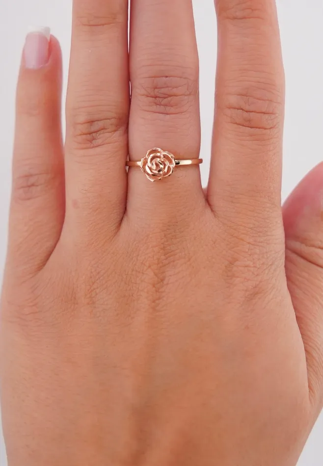 AB and J Rings 14k Gold Rose Ring AB and J Rings 14k Gold Rose Ring